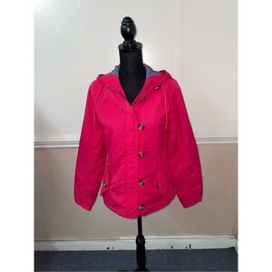 American Eagle Hot Pink Full Zip and Button Jacket Size Medium